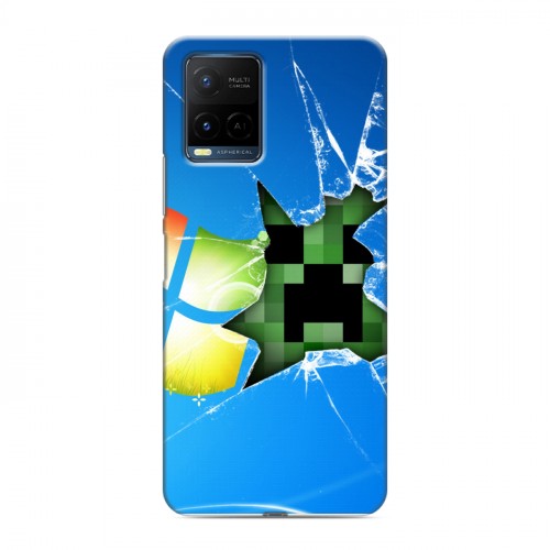 Дизайнерский пластиковый чехол для Vivo Y21 Minecraft