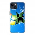 Дизайнерский пластиковый чехол для Iphone 14 Minecraft