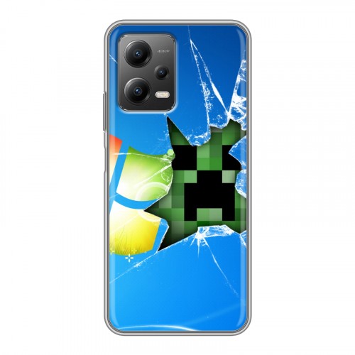 Дизайнерский силиконовый чехол для Xiaomi Poco X5 Minecraft