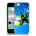 Дизайнерский пластиковый чехол для Iphone 5c Minecraft