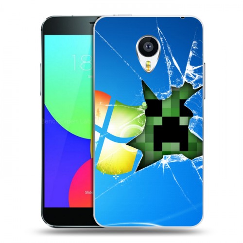 Дизайнерский пластиковый чехол для Meizu MX4 Minecraft