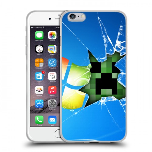 Дизайнерский силиконовый чехол для Iphone 6 Plus/6s Plus Minecraft