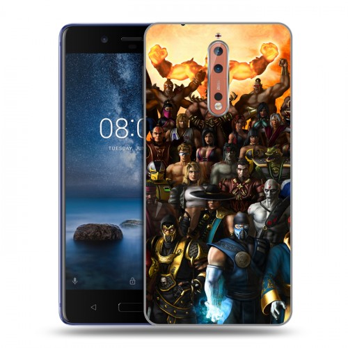 Дизайнерский пластиковый чехол для Nokia 8 Mortal Combat