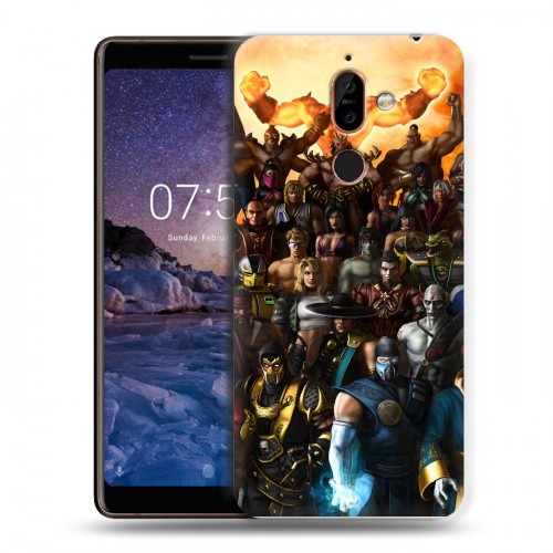 Дизайнерский пластиковый чехол для Nokia 7 Plus Mortal Combat