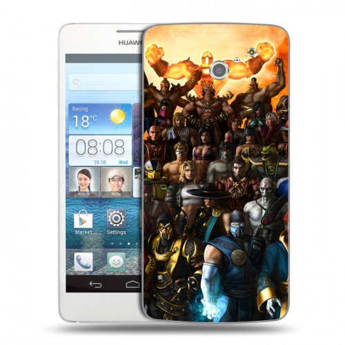 Дизайнерский пластиковый чехол для Huawei Ascend D2 Mortal Combat