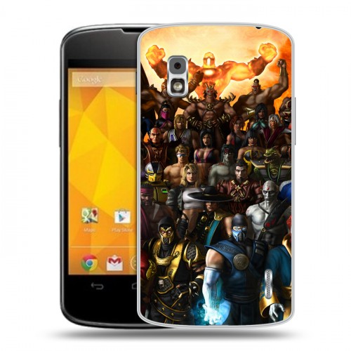 Дизайнерский пластиковый чехол для LG Google Nexus 4 Mortal Combat