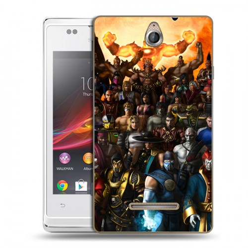 Дизайнерский пластиковый чехол для Sony Xperia E Mortal Combat