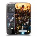 Дизайнерский пластиковый чехол для HTC Desire 500 Mortal Combat