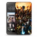 Дизайнерский пластиковый чехол для HTC Desire 700 Mortal Combat