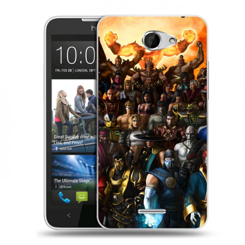 Дизайнерский пластиковый чехол для HTC Desire 516 Mortal Combat