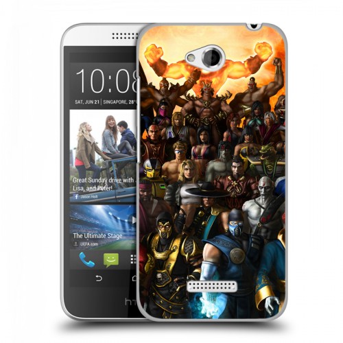 Дизайнерский пластиковый чехол для HTC Desire 616 Mortal Combat