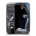 Дизайнерский пластиковый чехол для HTC Desire 500 Mortal Combat