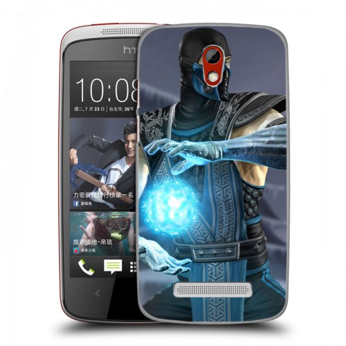 Дизайнерский пластиковый чехол для HTC Desire 500 Mortal Combat