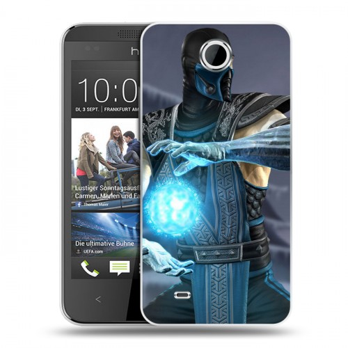 Дизайнерский пластиковый чехол для HTC Desire 300 Mortal Combat