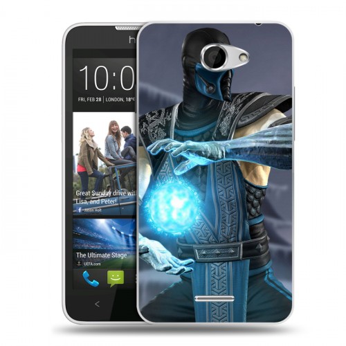 Дизайнерский пластиковый чехол для HTC Desire 516 Mortal Combat