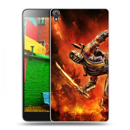 Дизайнерский силиконовый чехол для Lenovo Phab Mortal Combat