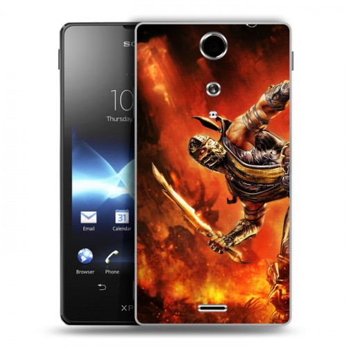 Дизайнерский пластиковый чехол для Sony Xperia TX Mortal Combat