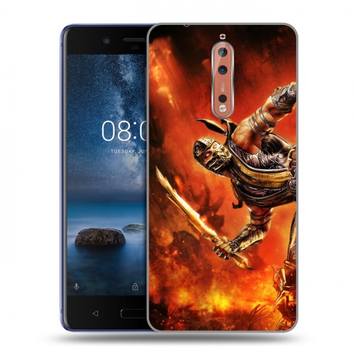 Дизайнерский пластиковый чехол для Nokia 8 Mortal Combat