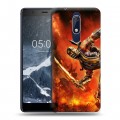 Дизайнерский пластиковый чехол для Nokia 5.1 Mortal Combat