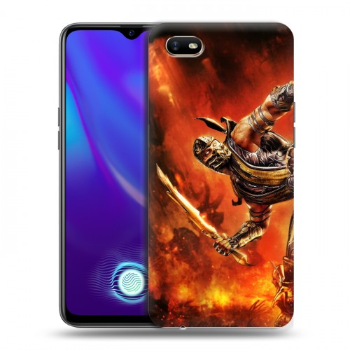 Дизайнерский силиконовый с усиленными углами чехол для OPPO A1k Mortal Combat