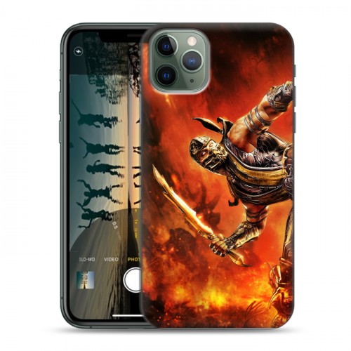 Дизайнерский пластиковый чехол для Iphone 11 Pro Max Mortal Combat