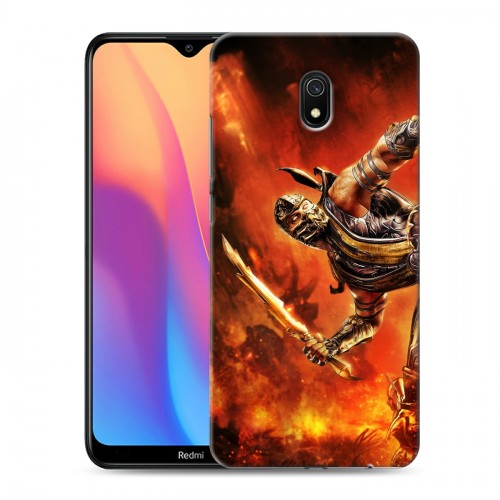 Дизайнерский силиконовый с усиленными углами чехол для Xiaomi RedMi 8A Mortal Combat