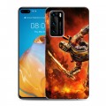 Дизайнерский силиконовый с усиленными углами чехол для Huawei P40 Mortal Combat