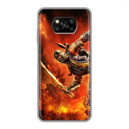 Дизайнерский силиконовый с усиленными углами чехол для Xiaomi Poco X3 Mortal Combat