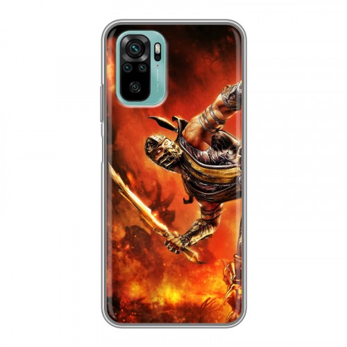 Дизайнерский силиконовый чехол для Xiaomi RedMi Note 10 Mortal Combat