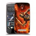 Дизайнерский пластиковый чехол для HTC Desire 500 Mortal Combat