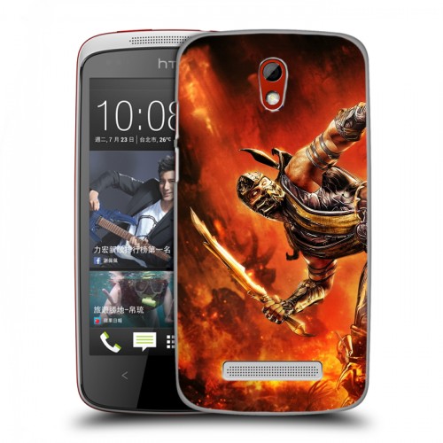 Дизайнерский пластиковый чехол для HTC Desire 500 Mortal Combat