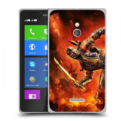 Дизайнерский силиконовый чехол для Nokia XL Mortal Combat