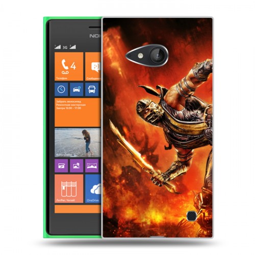 Дизайнерский пластиковый чехол для Nokia Lumia 730/735 Mortal Combat