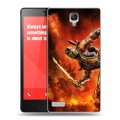 Дизайнерский пластиковый чехол для Xiaomi RedMi Note Mortal Combat