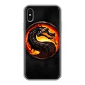 Дизайнерский силиконовый чехол для Iphone x10 Mortal Combat