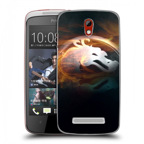 Дизайнерский пластиковый чехол для HTC Desire 500 Mortal Combat