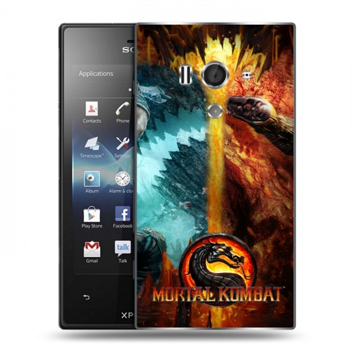 Дизайнерский пластиковый чехол для Sony Xperia acro S Mortal Combat