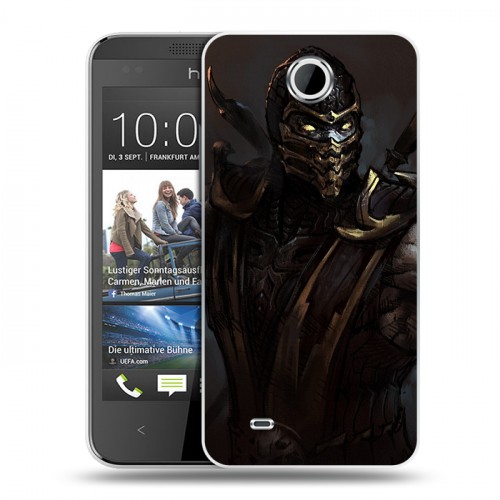 Дизайнерский пластиковый чехол для HTC Desire 300 Mortal Combat