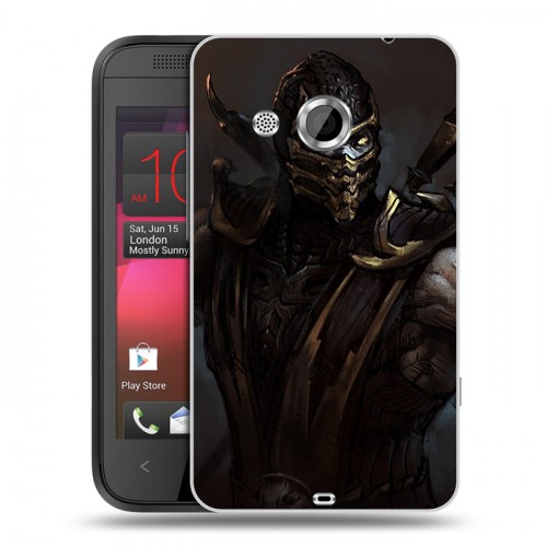 Дизайнерский пластиковый чехол для HTC Desire 200 Mortal Combat