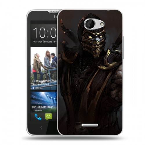 Дизайнерский пластиковый чехол для HTC Desire 516 Mortal Combat