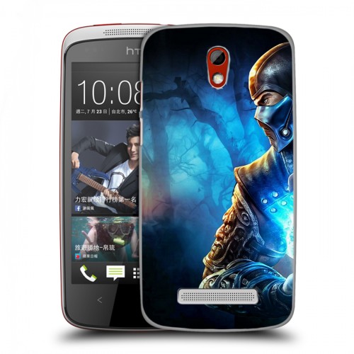 Дизайнерский пластиковый чехол для HTC Desire 500 Mortal Combat