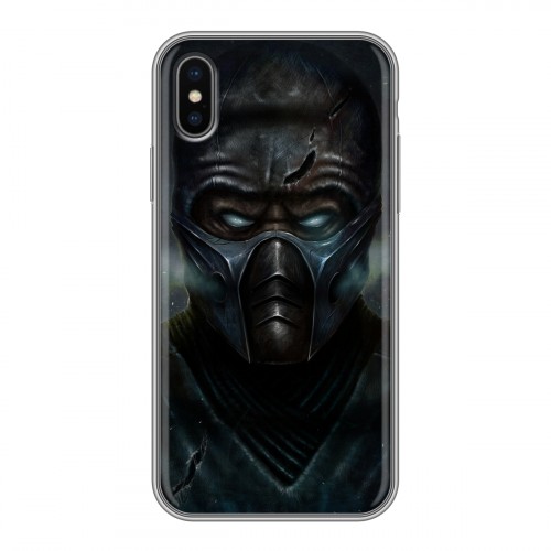 Дизайнерский силиконовый чехол для Iphone x10 Mortal Combat