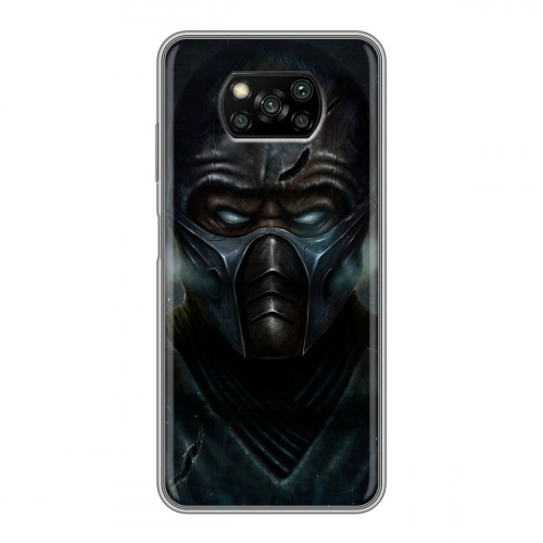 Дизайнерский силиконовый с усиленными углами чехол для Xiaomi Poco X3 Mortal Combat