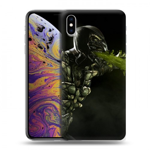Дизайнерский силиконовый чехол для Iphone Xs Max Mortal Combat