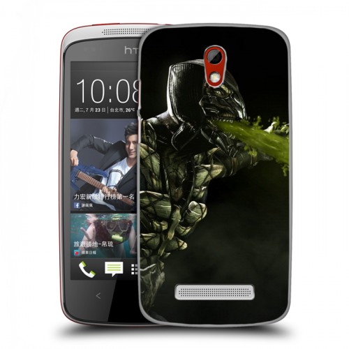 Дизайнерский пластиковый чехол для HTC Desire 500 Mortal Combat