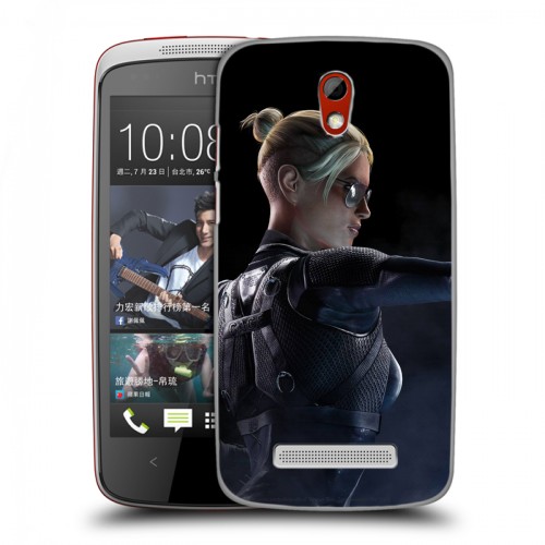 Дизайнерский пластиковый чехол для HTC Desire 500 Mortal Combat