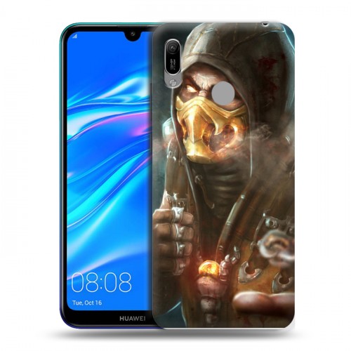 Дизайнерский пластиковый чехол для Huawei Y6 (2019) Mortal Combat