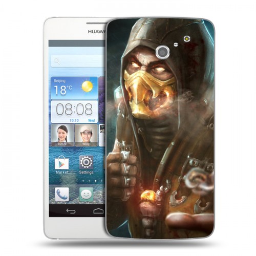 Дизайнерский пластиковый чехол для Huawei Ascend D2 Mortal Combat