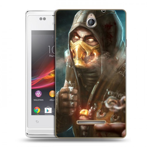 Дизайнерский пластиковый чехол для Sony Xperia E Mortal Combat