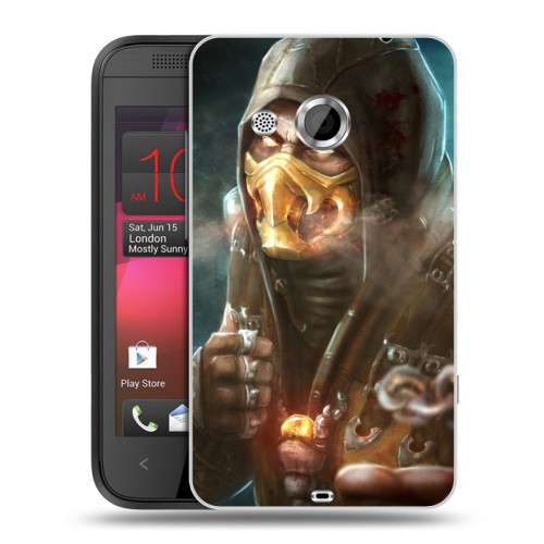 Дизайнерский пластиковый чехол для HTC Desire 200 Mortal Combat
